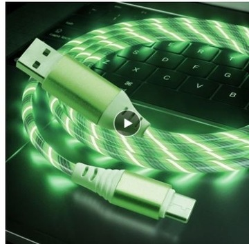 Kabel USB - USB typ C świecący