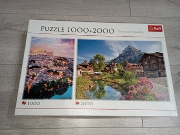 Puzzle 1000+2000 "Toledo, Hiszpania" "Alpy latem"