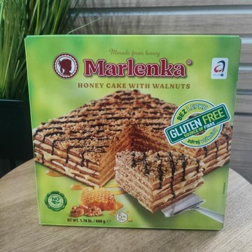 Bezglutenowa MARLENKA,miodownik  800g