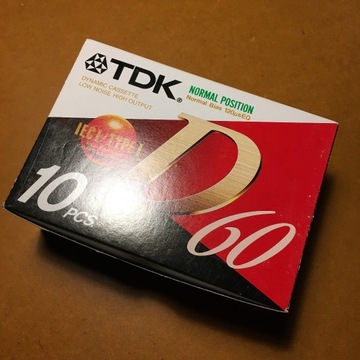 Kasety TDK D 60 EA 10 szt. nowe NOS pudełko box