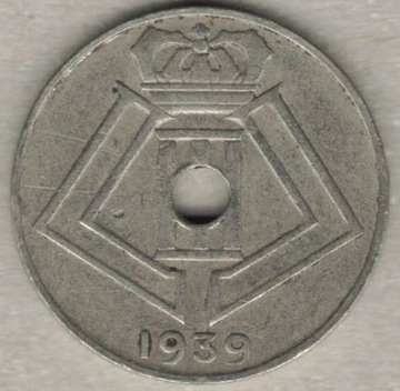 Belgia 10 centymów centimes 1939 E-Q 22 mm  nr 1