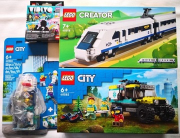 Lego 40518 40582 40526 duży zestaw 4 setów dla chłopca Dzień Dziecka 