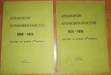 Efemerydy kosmobiologiczne 1900-1950