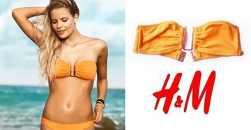 pomarańczowa góra bikini strój kąpielowy H&M 36 S