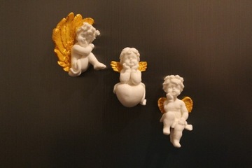 mini anioły z zimnej porcelany