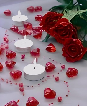 Kryształowe SERCA Dekoracja Walentynki Ślub 30 szt