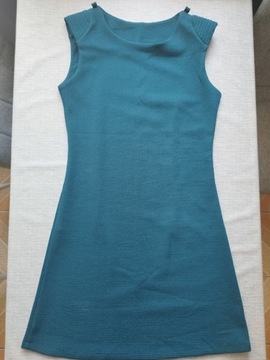 Sukienka trapezowa uciągliwa kolor ciemny morski rozmiar M
