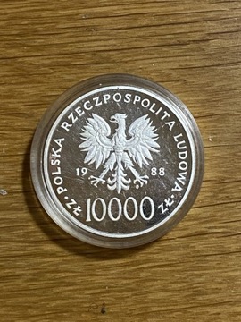 10 000 złotych Jan Paweł II Cienki Krzyż 1988 rok