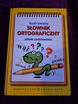 Ilustrowany słownik ortograficzny zielona sowa