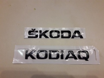 Napisy klapy skoda kodiaq czarne black logo