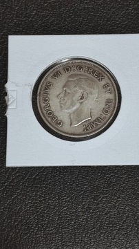 KANADA 50 CENT 1941 ROK SREBRO 0.800