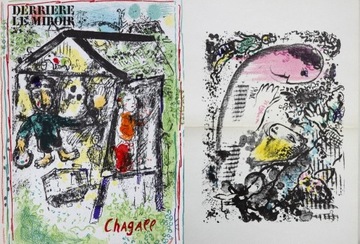 Marc Chagall, litografie, Derriere Le Miroir 1969