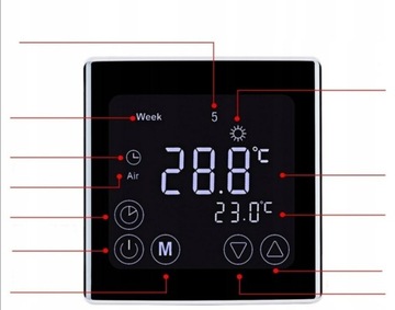 termostat pokojowy regulator c17.gh3 dotyk
