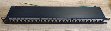 Patchpanel BKT 19" 1U, IDC, kat.5e, ekranowany 24p