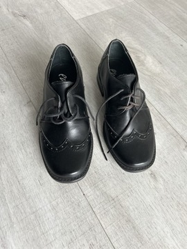 Skórzane buty Emel czarne eleganckie chłopięce 31.