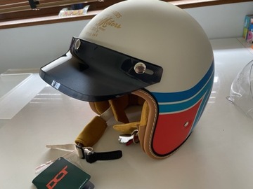 Kask motocyklowy retro nowy