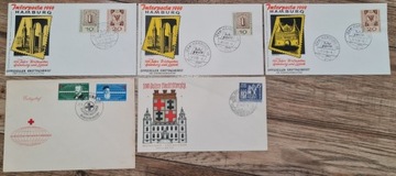 NIEMCY FDC 1957-1959 5 SZT