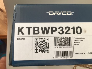 Dayco KTBWP3210 Pompa wodna + zestaw paska rozrząd