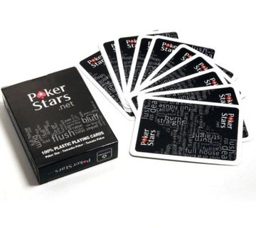 POKERSTARS KARTY PLASTIKOWE POKER STARS - CZARNE