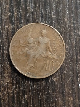 Francja1911r 10 centów