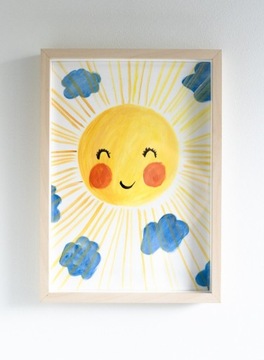 Obraz Słońce do pokoju dziecięcego A4