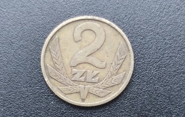 MONETA 2 zł PRL 1977 R. Bez znaku mennicy 