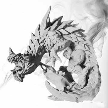 Figurka druk 3D żywica " Dragon " - 12 cm / 120 mm