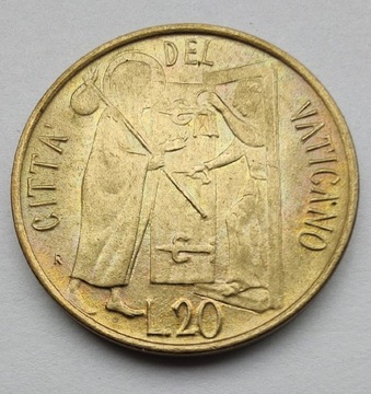 WATYKAN JP II 20 Lira 1981 okołoMENNICZA