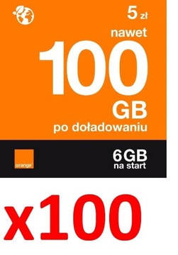 100 starterow orange free 5