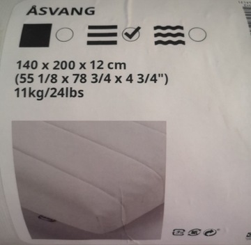 Materac Ikea Asvang 140x200 NOWY 