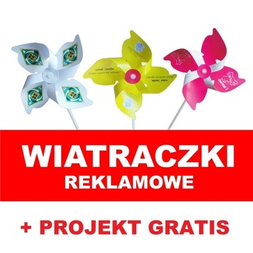 Wiatraczki reklamowe wiatraczki z nadrukiem 1000