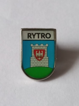 Herb gmina Rytro przypinka pin odznaka wpinka