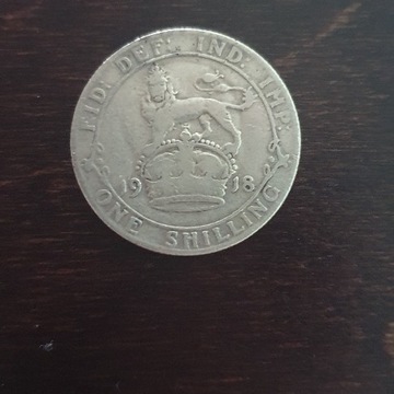 1 Shilling / szyling 1918 srebro wielka brytania