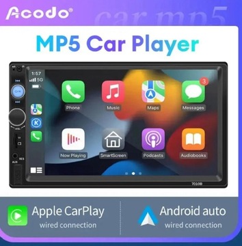 Radio samochodowe 2din car Play Mp5 7 "acodo