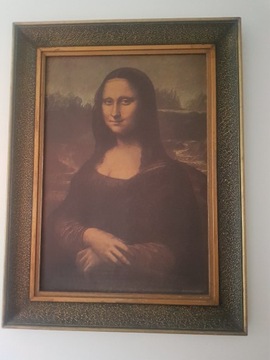 Obraz Mona Liza w ramie , rama drewniana