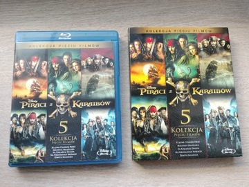 Piraci z Karaibów 1-5 Pakiet Kolekcja Blu-ray