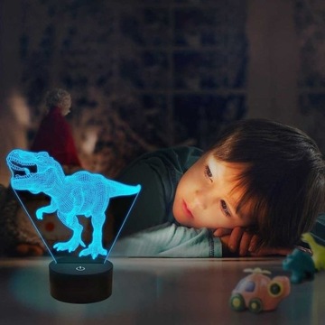 FULLOSUN Prezenty z dinozaurami, T-rex dinozaur 3D