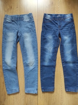 Spodnie jeansowe mix dziewczynka 122 cm