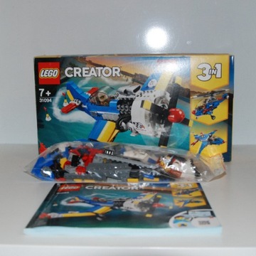 LEGO Creator 3w1|Samolot Wyścigowy 31094| bdb