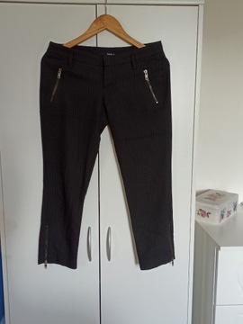 RESERVED spodnie r.36 S w prążki zameczki eleganck