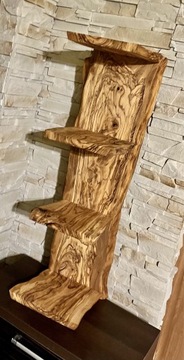 Półka na ścianę z Drewna Oliwnego 