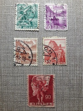 Szwajcaria 1936-1941 - ciekawy zestaw