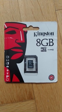 Karta pamieci microSD HC 8 Gb Kingston nowa