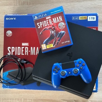 PlayStation 4 1TB Slim +Pad + Gra SpiderMan 