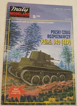 Mały Modelarz 9/99 polski czołg PZinż. 140 (4TP)