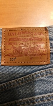 Spodnie Levis 501 dla nastolatki rozmiar W23L26