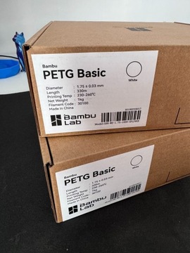 Filament Bambu Lab PETG Basic White 1 kg Refill