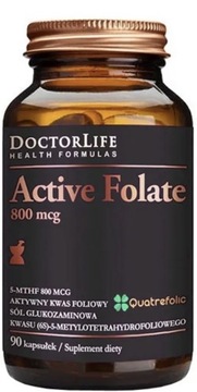 DoctorLife Active Foliate kwas foliowy ciąża 90kap