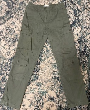 Zielone damskie spodnie vintage  Cargo 