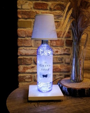 Le Grand Noir - lampka nocna - lampka z butelki